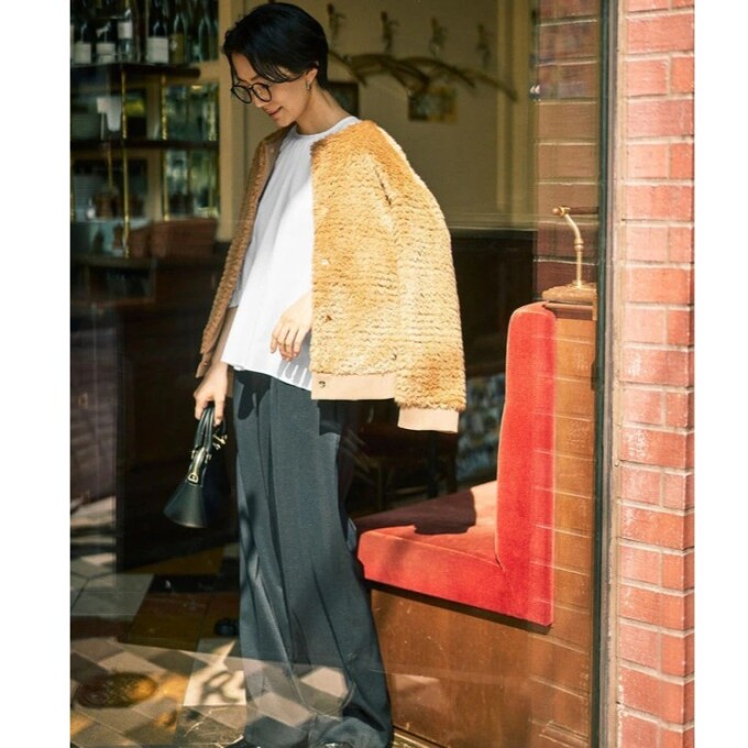 【自由区】コーデのアクセントに★ファーアウター