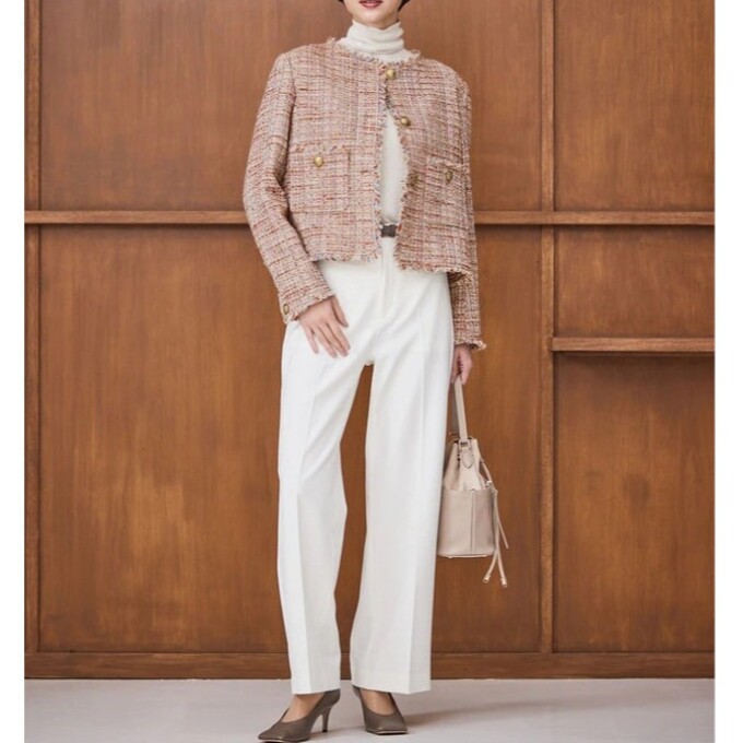 【23区】オンオフどちらもおすすめ★華やかなツイードジャケット