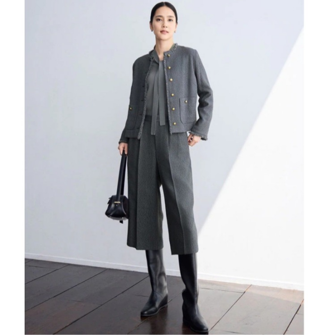 【自由区】お買い得★オンオフ使えるボウタイニット