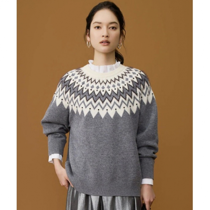 【自由区】柔らかフェミニン♡フェアアイルニット