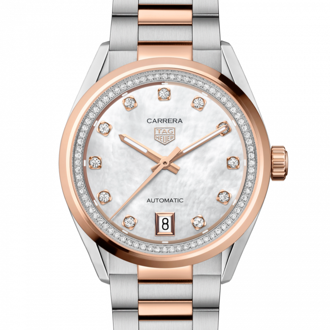 【タグ・ホイヤー】シェル×ダイヤ×ゴールドの存在感【TAGHeuer】WBN2351