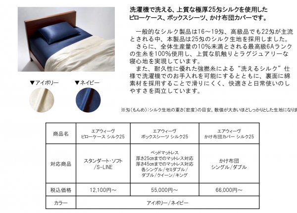 匿名配送 寝具 ボックスシーツSD かけ布団カバーS ピローケース 新品未開封 🟦新商品🟦 🌟ピローケース シルク25🌟 | エアウィーヴ | 大丸京都店