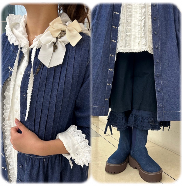 独特の素材 ライトデニムワンピース*〜 | ピンクハウス | 松坂屋名古屋店 ワンピース