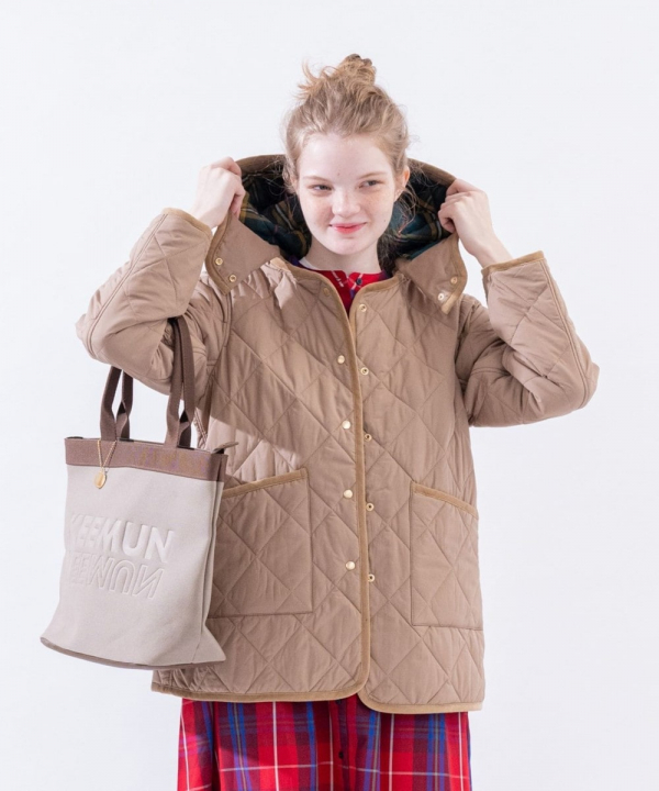 アフタヌーンティーリビング タータンチェック柄フード付きジャケット アフタヌーンティーオリジナルのタータンで冬を楽しんで