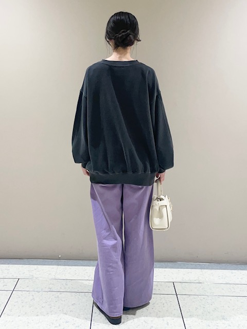 LILY BROWN × ANNA SUI ワイドデニムパンツ パープル LILY BROWN｜【LILY BROWN × ANNA SUI】ワイドデニムパンツ