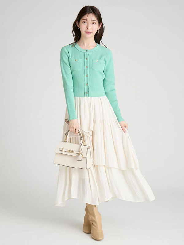 セルフォード】着回し抜群！ワンピース＆カーディガンセット