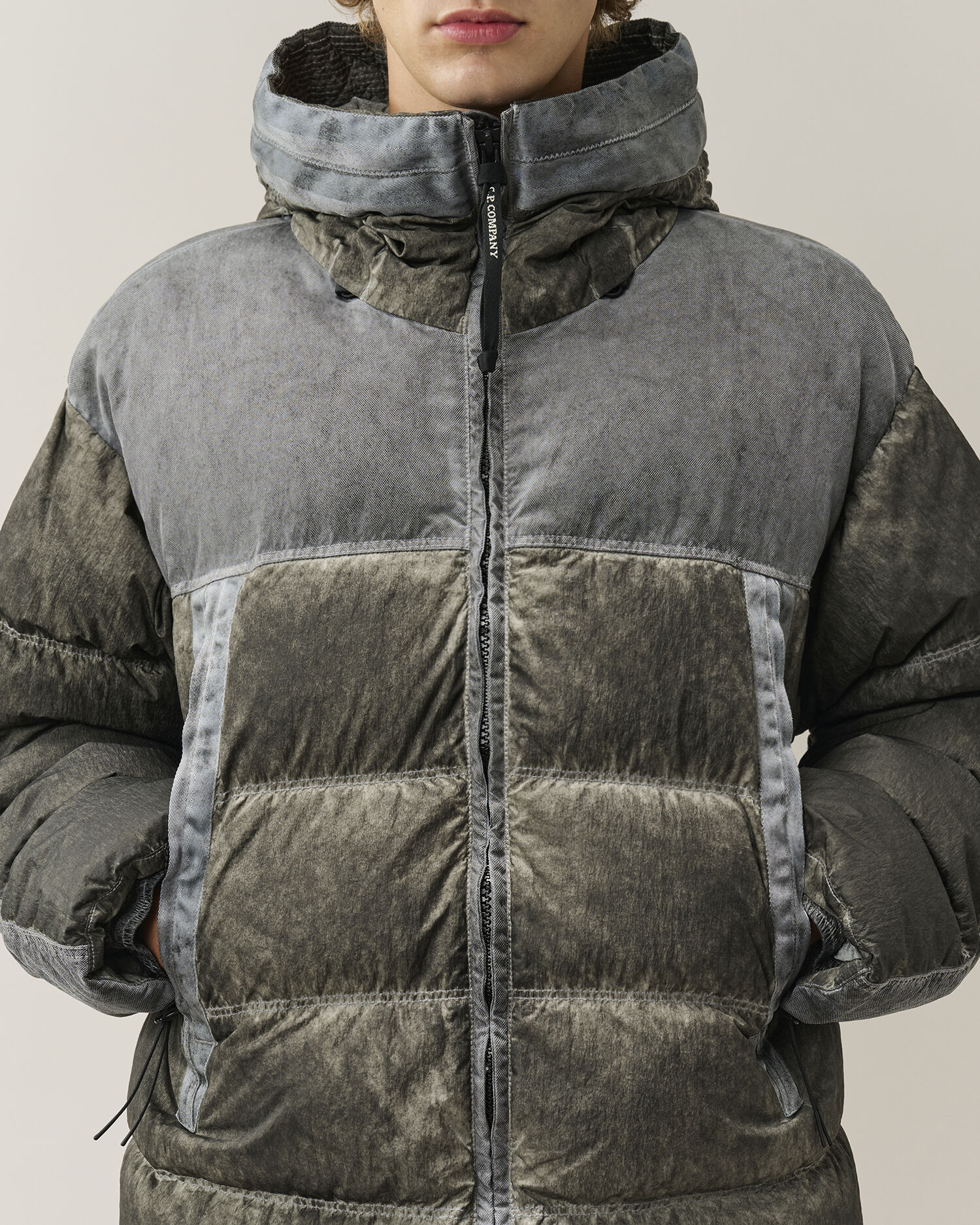 C.P.COMPANY】Eco-Chrome R Mixed Goggle Down Jacket | C.P.