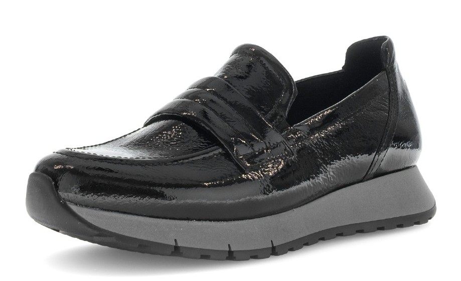 あらいぐまラスカル　Gabor 黒 ローファー　ビジュー付きローファー 婦人靴【Gabor】新作ローファー | ガボール | 大丸東京店公式