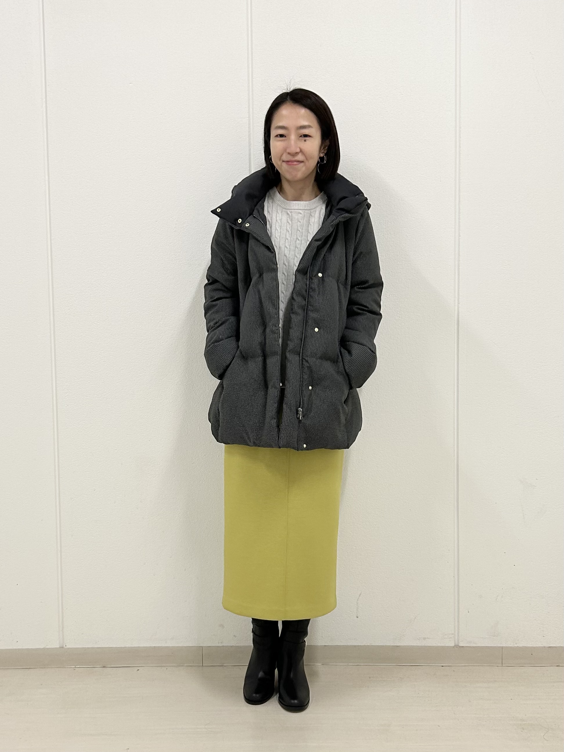 熱販売 6階J.PRESS LADIES】ハウンドトゥース柄の上品ダウンコート | J ジャケット・アウター