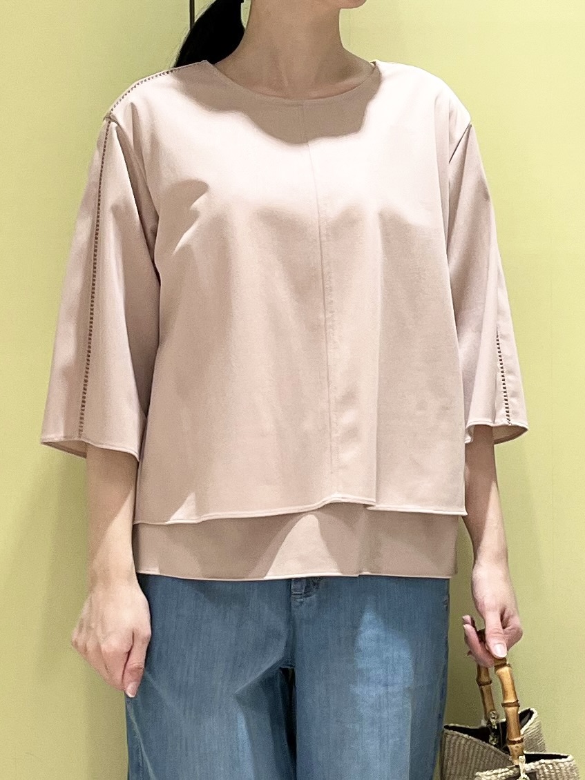 6F J.PRESS LADIES】丈を調整できるレイヤードカットソー | J 6F J.PRESS LADIES】丈を調整できるレイヤードカットソー | J