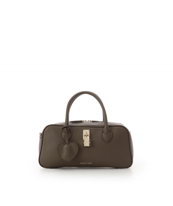 サマンサタバサラウンドバッグ サマンサタバサ Samantha Thavasa ステッチデザイン レザー