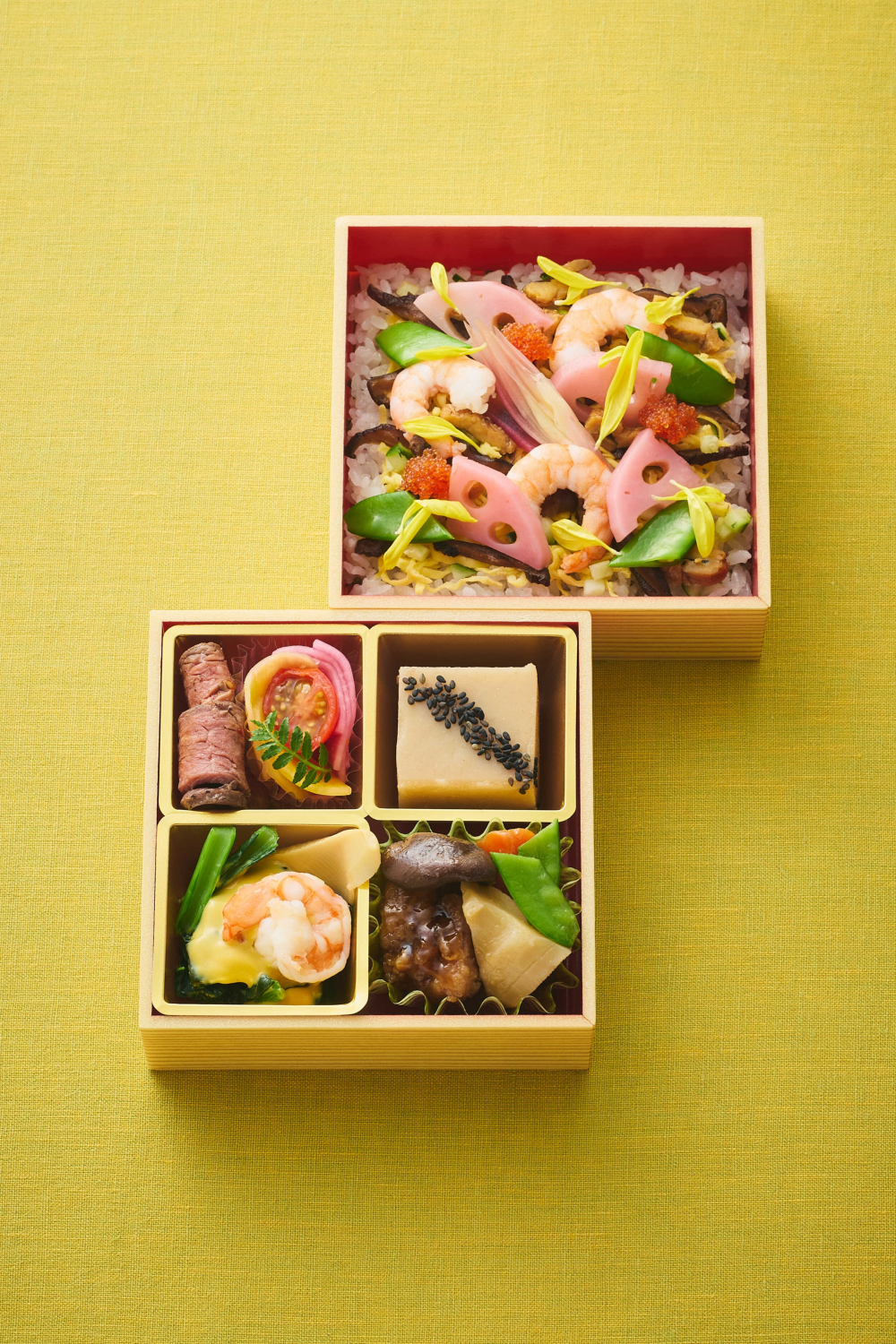 華やぎちらしの二重御膳