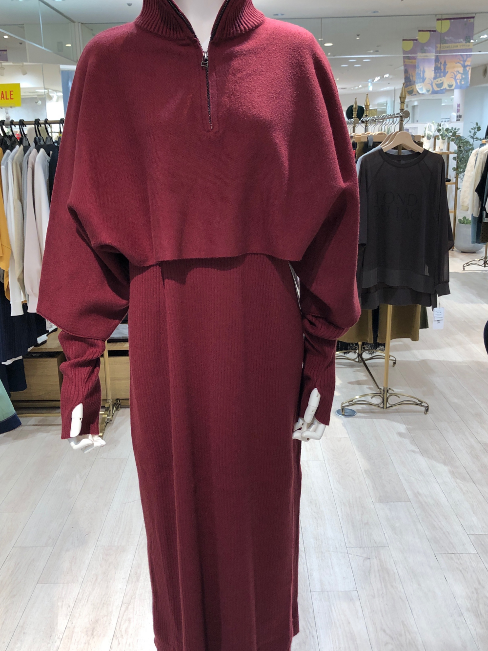 ボレロ付きニットワンピース