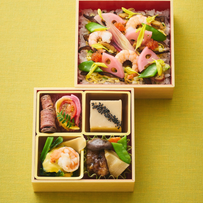 華やぎちらしの二重御膳
