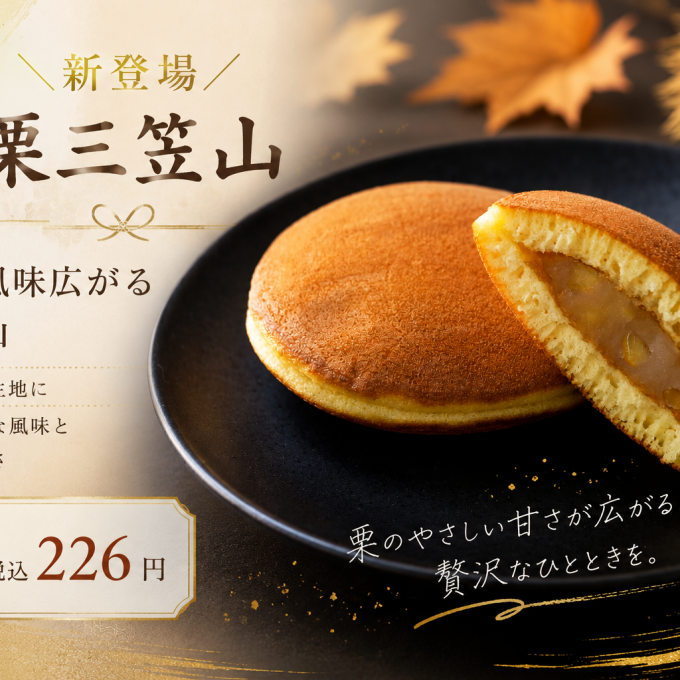 【新商品】栗三笠山🌰