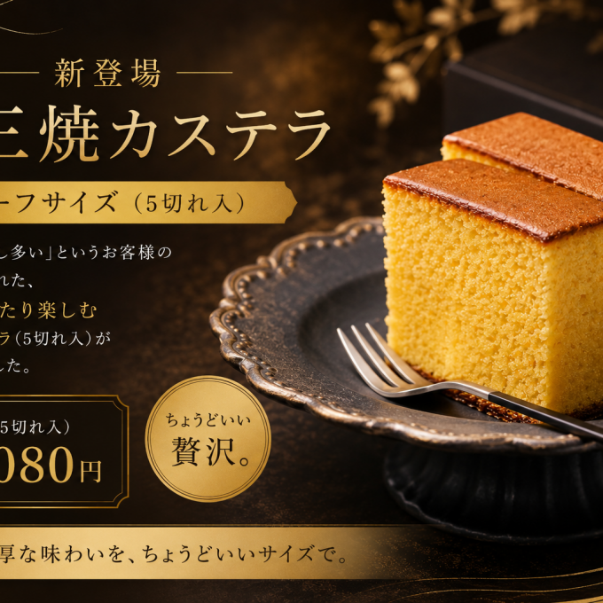 五三焼カステラ〔ハーフサイズ〕