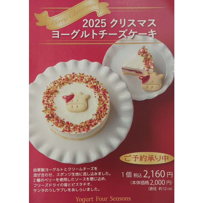 2025クリスマスヨーグルトチーズケーキ