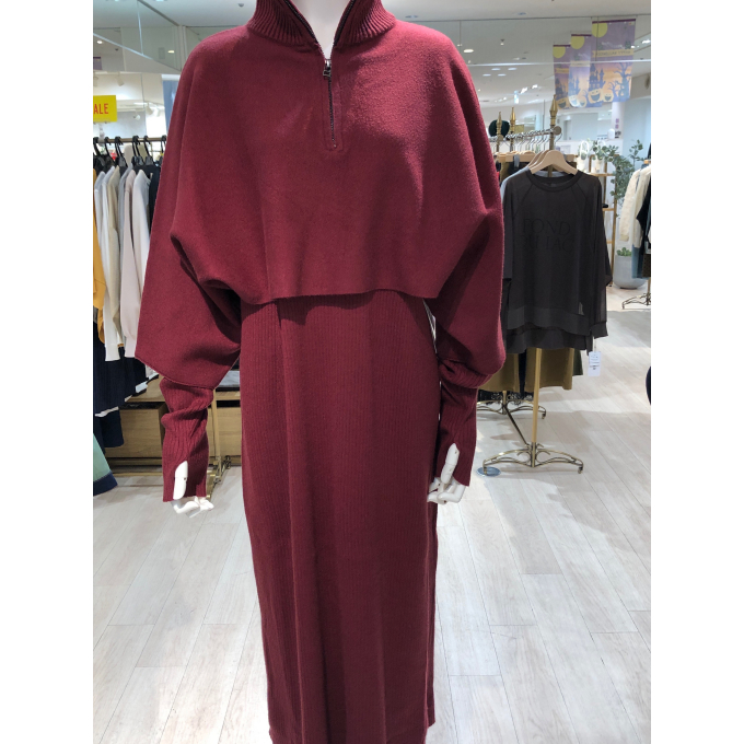 ボレロ付きニットワンピース