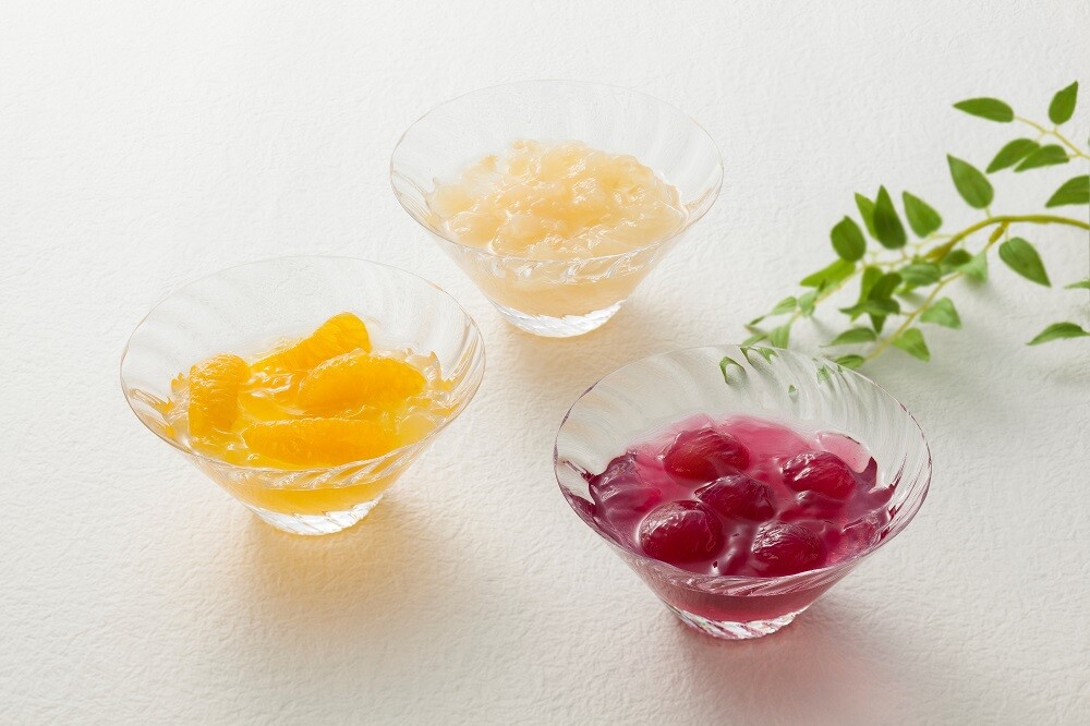 🍑涼味豊かに 三種のゼリー🍇