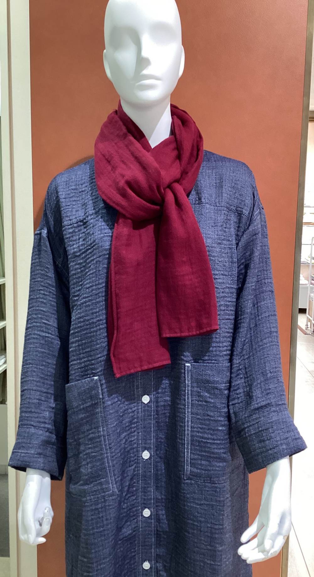 軽くて快適　洗えるマシュマロガーゼマフラー