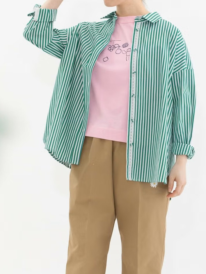 【2Fノップドゥノッド】ロンドンストライプシャツ