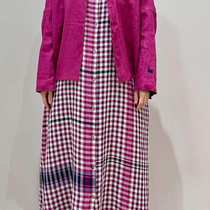 【2Fノップドゥノッド】母の日ギフトに◎8色展開♪スタンドカラーリネンシャツ