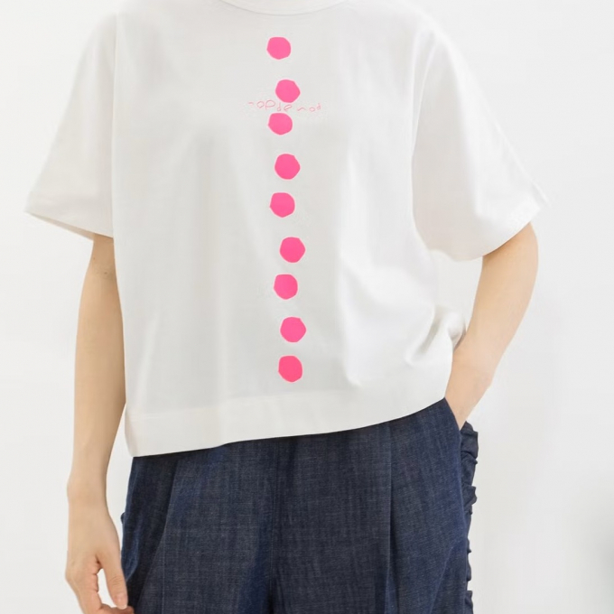 【2Fノップドゥノッド】母の日ギフトに◎ドットラインプリントTシャツ