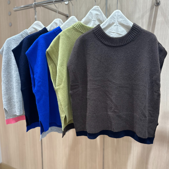 【2Fノップドゥノッド】毎年人気♪５色展開ラムウールベスト