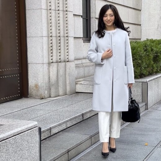 万能ノーカラーコート着こなし アイスグレー m プルミエ 大丸東京店公式 Shop Blog 万能ノーカラーコート着こなし アイスグレー m プルミエ 大丸東京店公式 Shop Blog