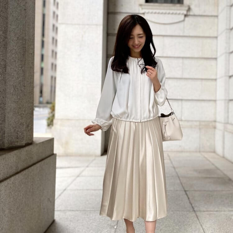 ジップアップブルゾンではじめる春の上品きれいめコーディネート ｍ プルミエ 大丸東京店公式 Shop Blog