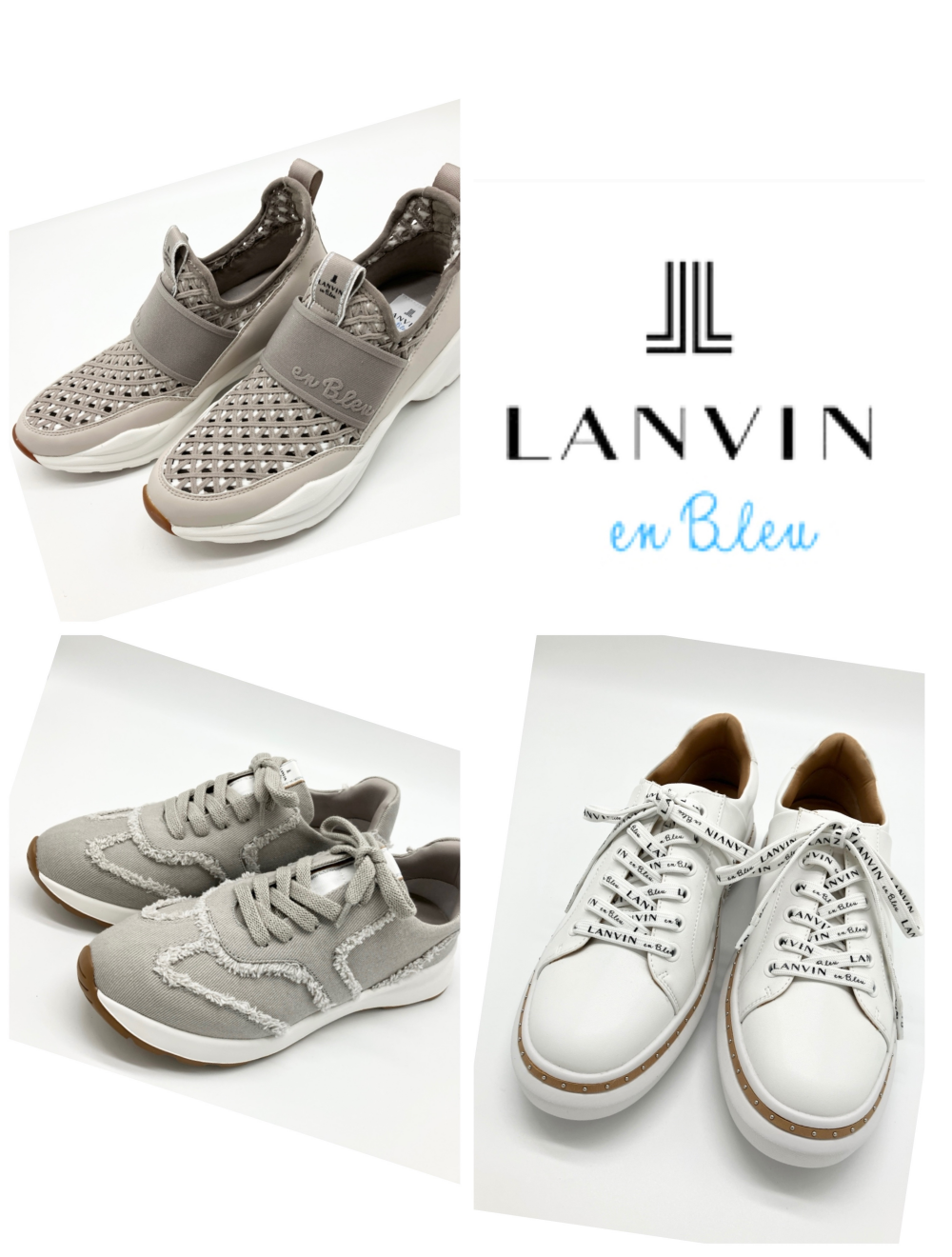 【婦人靴　LANVIN en Bleu】25.0㎝　”私だけのマイサイズ”スニーカー
