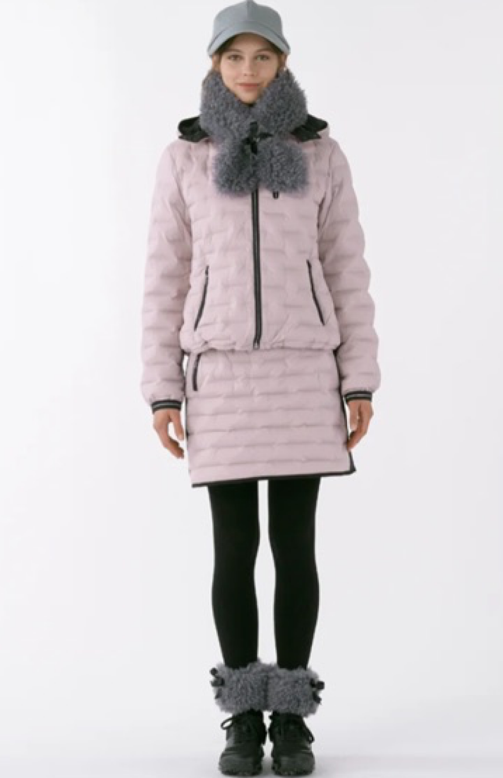 ナイロンストレッチチューブダウンブルゾン　【はっ水】