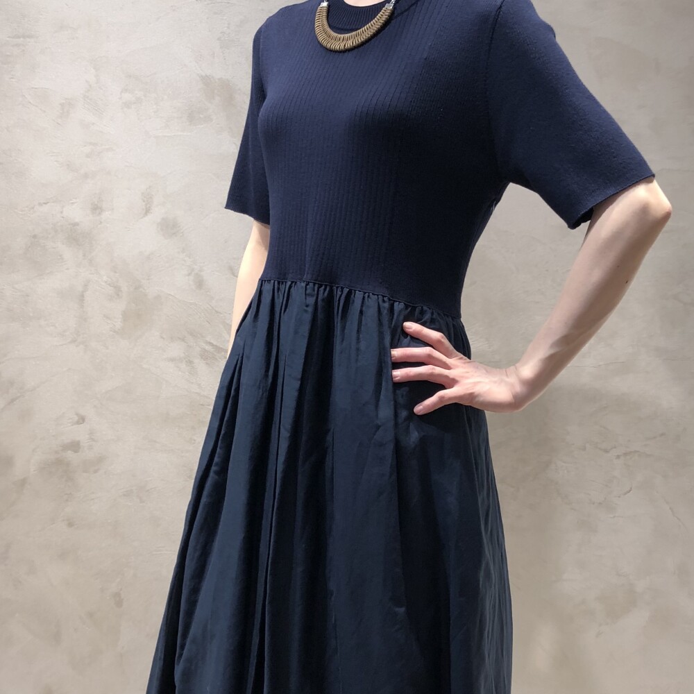 異素材切り替えワンピース | レリアン | 大丸東京店公式 SHOP BLOG