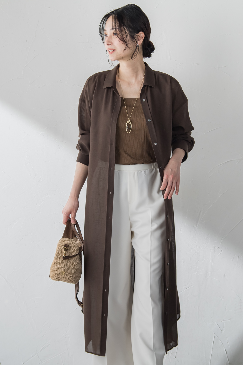 涼しげシャツワンピース