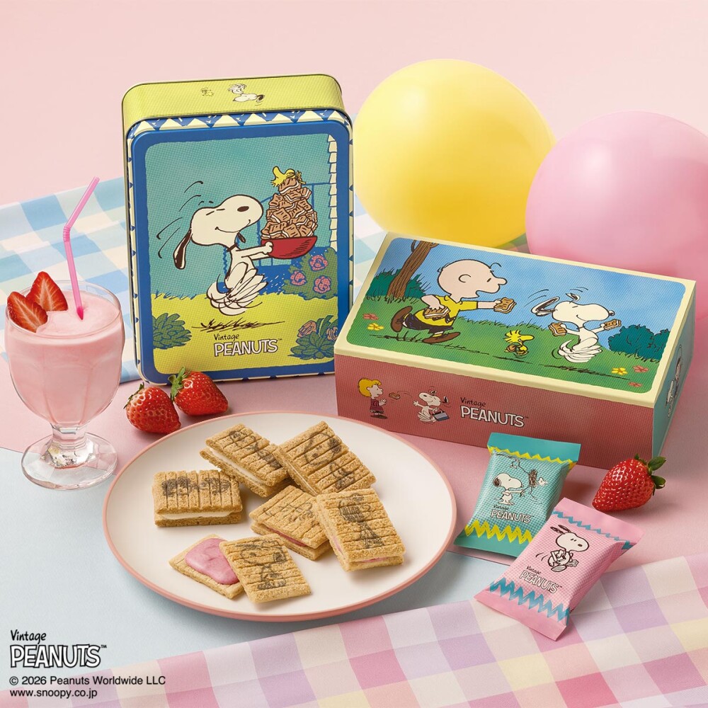 「ピーナッツ」と「シュガーバターの木」のコラボ第3弾登場！新作は“ストロベリーシェイク風”。