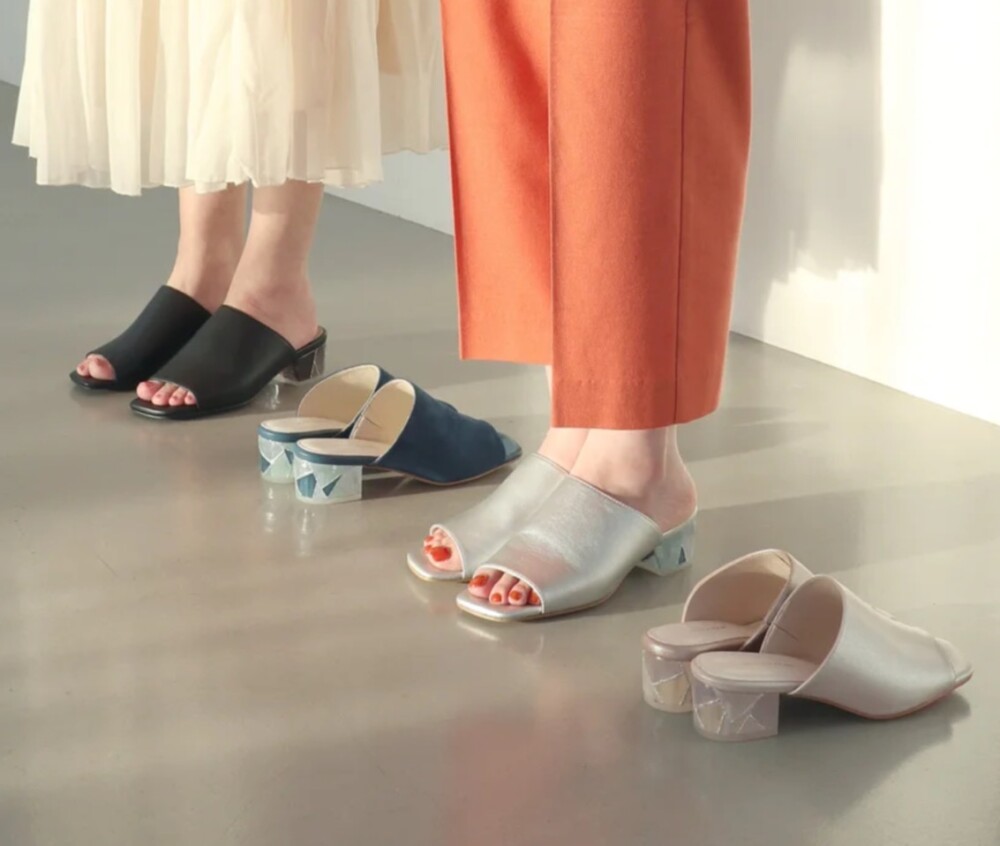 【MODEKAORI】デザインヒールカバードサンダル