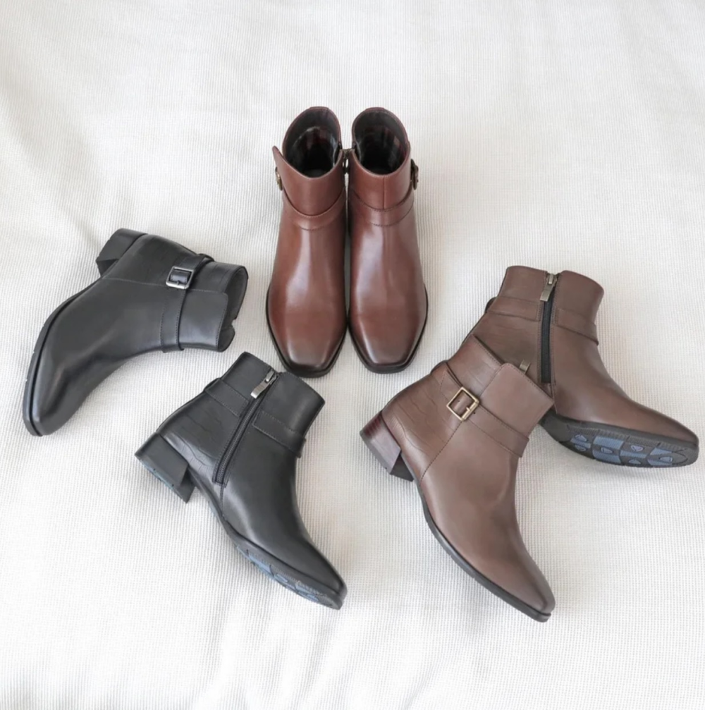 【MODEKAORI】スクエアショートブーツ