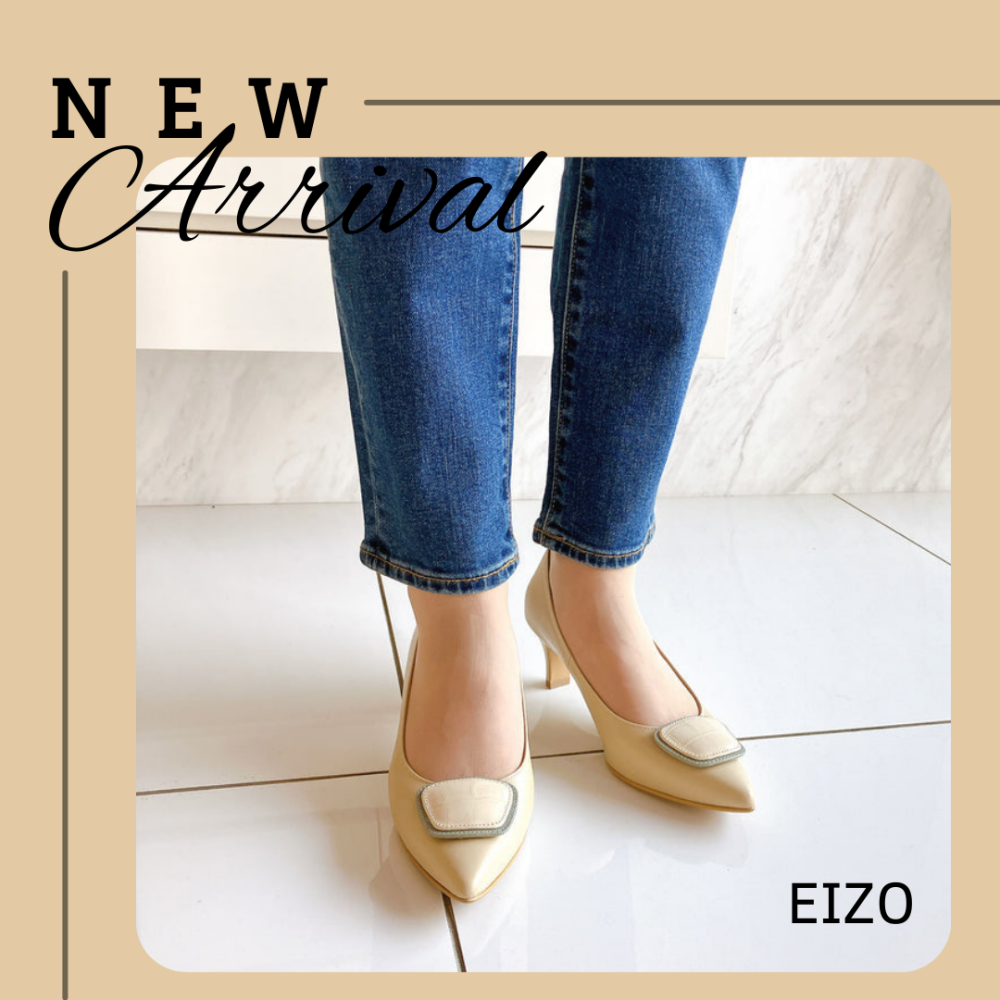【EIZO】台形モチーフパンプス