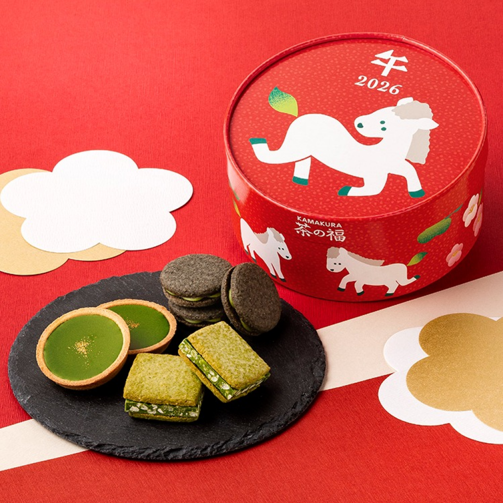 お抹茶スイーツ専門店『茶の福』から新年を祝う＜午年＞の真っ赤な福BOXが新登場！縁起の良い茶菓詰め合わせ