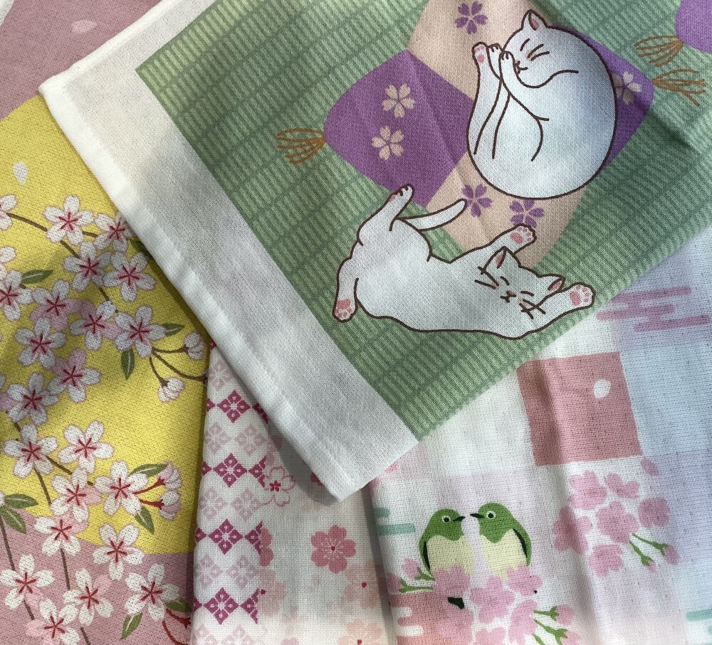 桜柄のタオルで春を🌸
