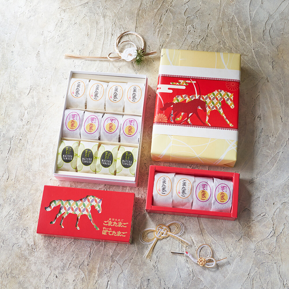 帰省土産におすすめ「東京たまご ２味詰合せ 正月パッケージ」「銀座たまや暦」