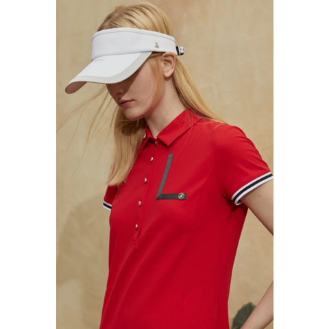 LANVIN SPORT 半袖 ワンピース レッド 赤 ゴルフ ウエア 40 半袖ワンピース【Sunscreen NIR】 | ランバン スポール | 大丸東京店