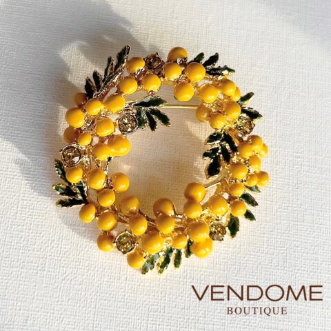 ミモザ＆ハチ ピアス（VBRA2020__Y2）｜ピアス｜ヴァンドームブティック（VENDOME BOUTIQUE）【アクセサリー公式通販】