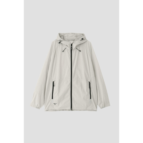 美品✨マーガレットハウエルMIZUNO フーテッドブルゾン　軽量　グレー MARGARET HOWELL】ウォーターリパレントタスランナイロン