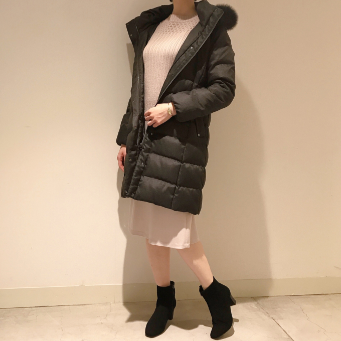 Mikako Nakamura LENI レニ カシミヤ フード コート ブルー 38 (200542 main image 1
