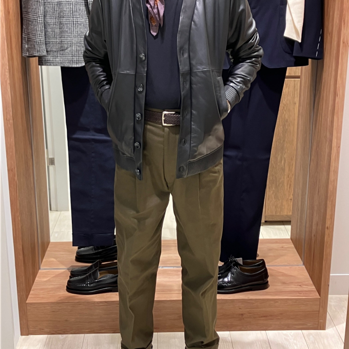 〈ジェンテセレクション〉『ジャケット以上コート未満』レザージャケット