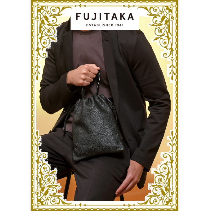 FUJITAKA (フジタカ) 　レザー巾着ミニバッグ