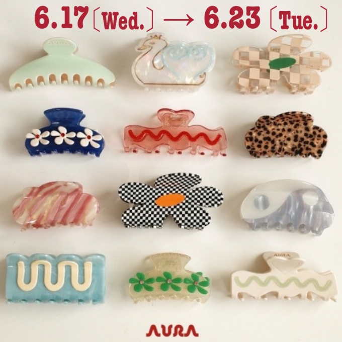 東京発・カラフルポップなヘアアクセサリー＜AURA＞6/17～6/23