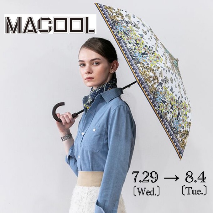 折り紙の折線モチーフの晴雨兼用傘 《MACOOL》POP-UP SHOP
