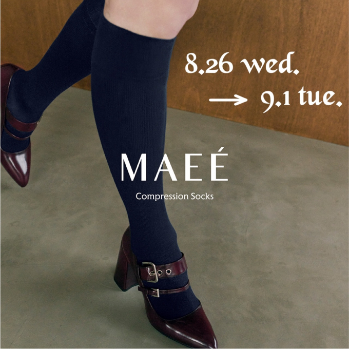 オトナ女性の履きたい着圧ソックス＜MAEÉ＞POP UP